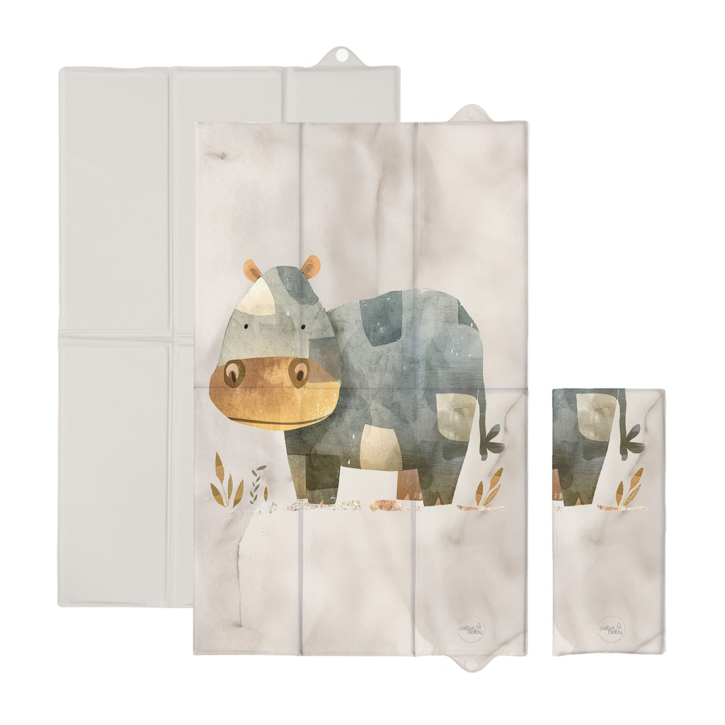 CEBA BABY Podložka prebaľovacia cestovná (80x50) Basic Cosy Hippo